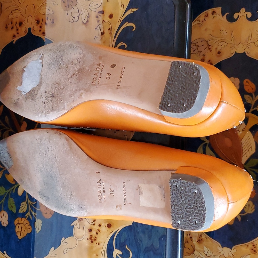 Prada Studded Leather Flats - Picture 9 of 10